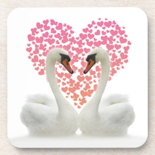 Posavasos Cerdos de amor con corazones rosados