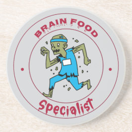 Posavasos Cerebro zombi especialista en alimentos cerebrales