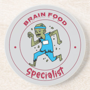 Posavasos Cerebro zombi especialista en alimentos cerebrales