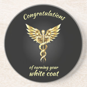 Posavasos Ceremonia de Cocina Blanca Oro Médico