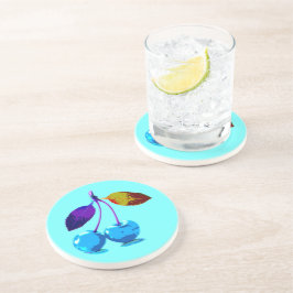 Posavasos Cerezas azules brillantes