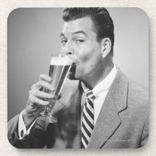 Posavasos Cerveza de consumición del hombre de negocios