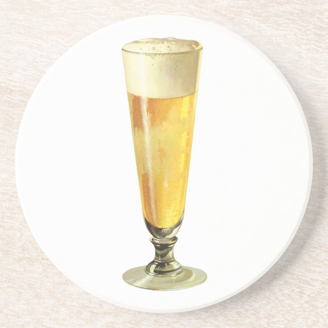 Posavasos Cerveza descongelación vintage, bebida alcohólica (Frente)