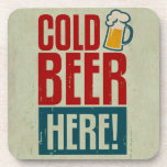 Posavasos Cerveza fría<br><div class="desc">Diseño retro</div>