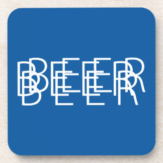 Posavasos CERVEZA Vision doble - azul y blanco