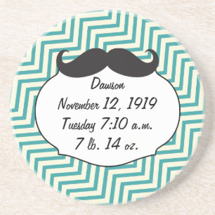 Posavasos Chalkboard Mr. Yellow and Green Baby Stats