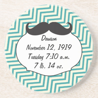 Posavasos Chalkboard Mr. Yellow and Green Baby Stats