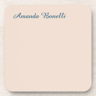 Posavasos Champagne Pink Plain Simple Minimalista Moderno