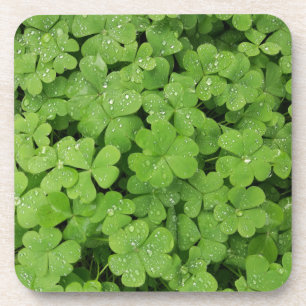 Posavasos Chamrock fresco verde, afortunada almohada St Patr