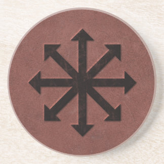 Posavasos Chaosphere - símbolo oculto de Magick en el cuero