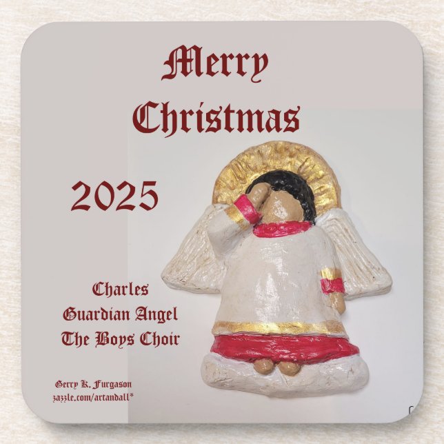 POSAVASOS CHARLES MERRY CHRISTMAS GUARDIAN ANGEL 2025 (Frente)