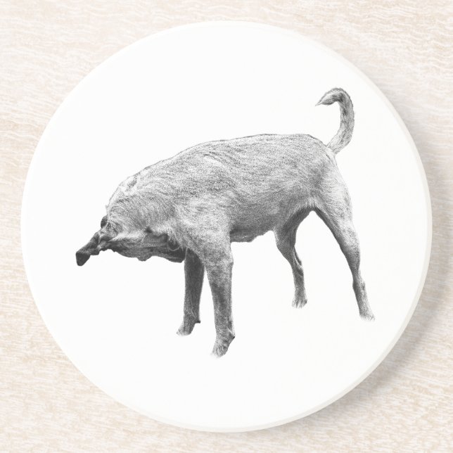 Posavasos Charm Terrier de Side-Glance (Frente)