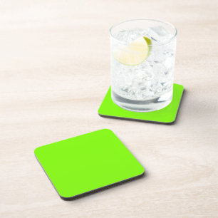 Posavasos Chartreuse/Neon Green 7FFF00 Color & Image Option