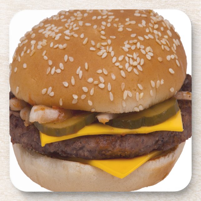 Posavasos Cheeseburger En Sesame Seed Bun (Frente)