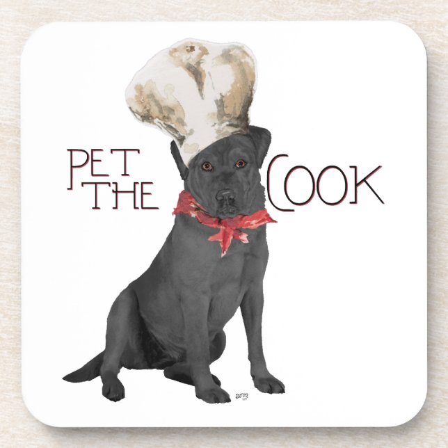 Posavasos Chef Labrador Retriever Negro (Frente)