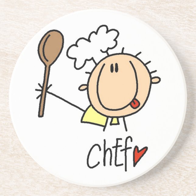 Posavasos Chef masculino (Frente)