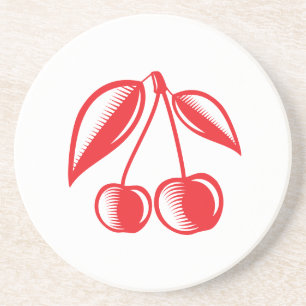 Posavasos Cherry Fruit Coasters