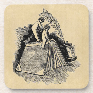 Posavasos Cherub en escritorio de escritura