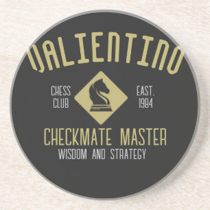 Posavasos Chess master horse custom name chessman