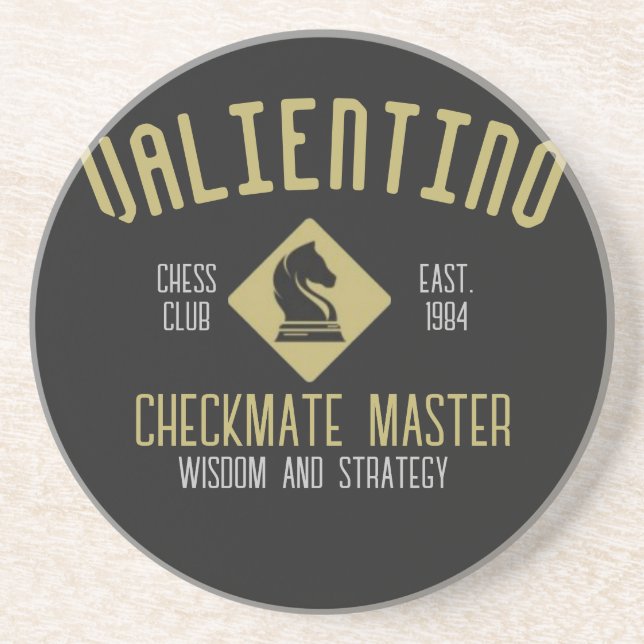 Posavasos Chess  master horse custom name chessman (Frente)