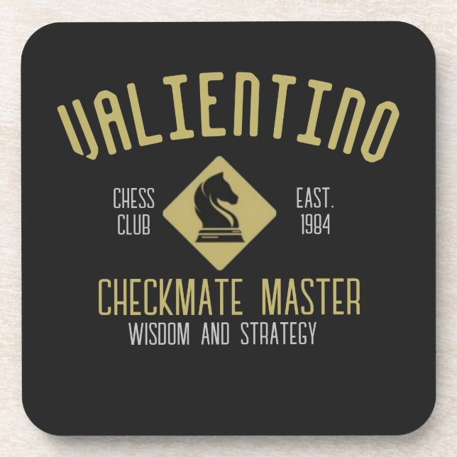 Posavasos Chess  master horse custom name chessman (Frente)