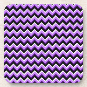 Posavasos Chevron 3D en morado y negro