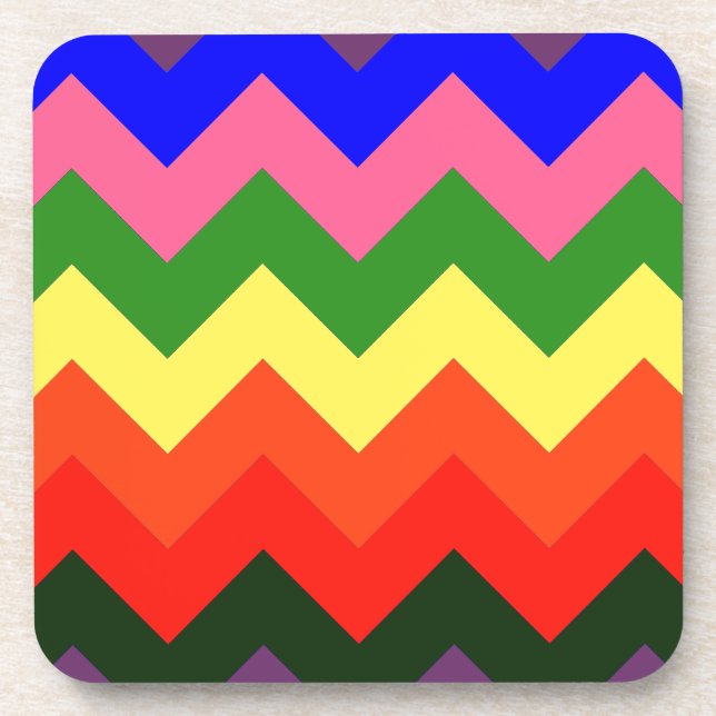 Posavasos chevron arcoiris (Frente)