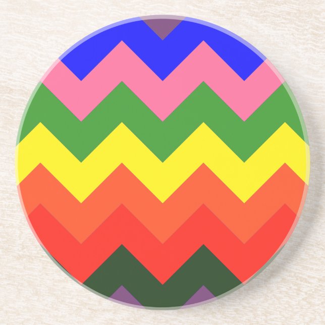 Posavasos chevron arcoiris (Frente)