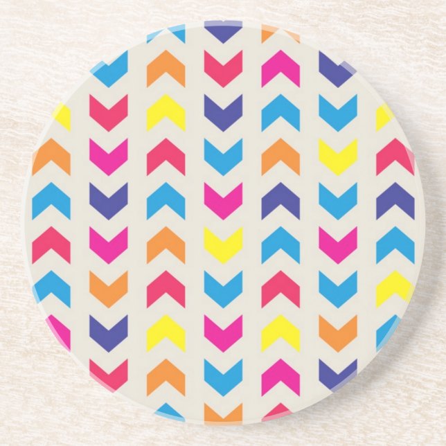 Posavasos Chevron azteca colorido (Frente)