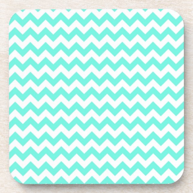 Posavasos Chevron azul suave (Frente)