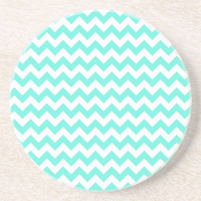 Posavasos Chevron azul suave (Frente)