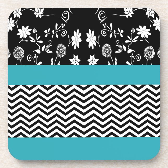 Posavasos chevron floral (Frente)