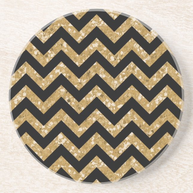 Posavasos Chevron Purpurina Look Coaster (Frente)