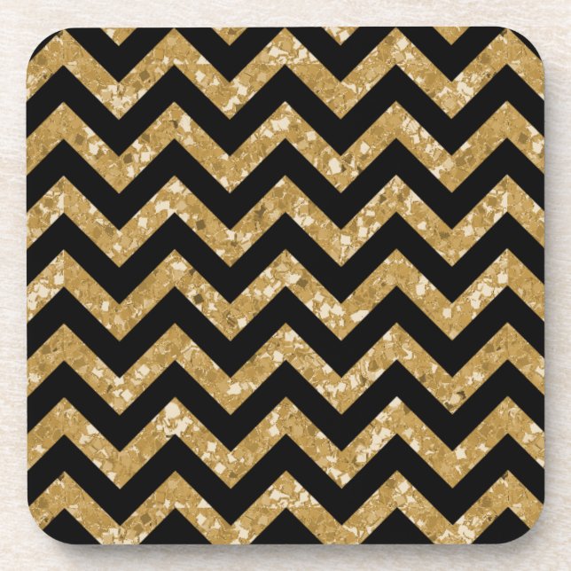 Posavasos Chevron Purpurina Look Coasters (Frente)