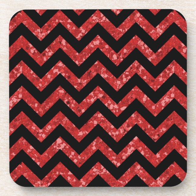 Posavasos Chevron Purpurina Look Coasters (Frente)