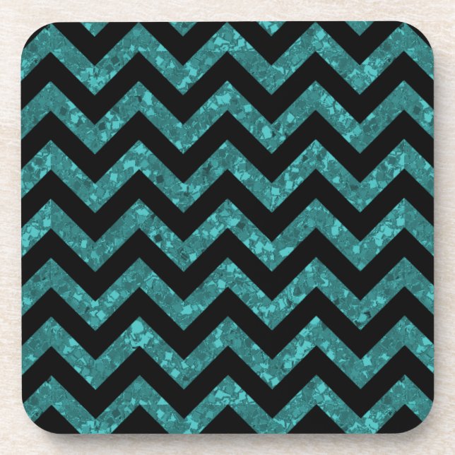 Posavasos Chevron Purpurina Look Coasters (Frente)