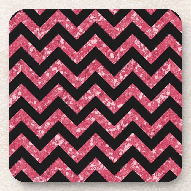 Posavasos Chevron Purpurina Look Coasters (Frente)