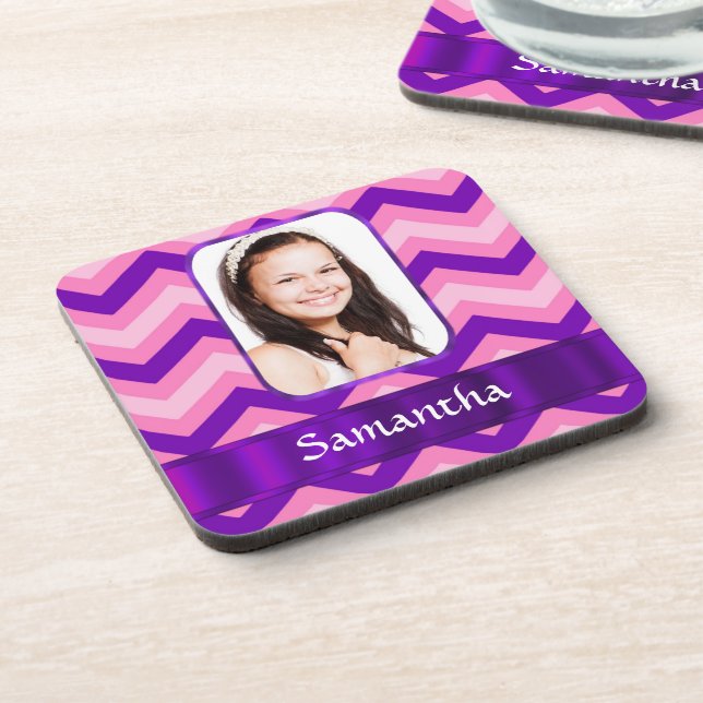 Posavasos Chevron rosado (Lado Izquierdo)