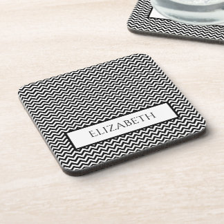 Posavasos Chevron simple negro