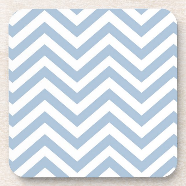 Posavasos Chevron texturizado Grunge azul claro (Frente)