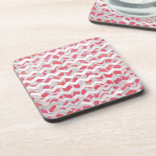 Posavasos ChevronDalmatian rosa y blanco