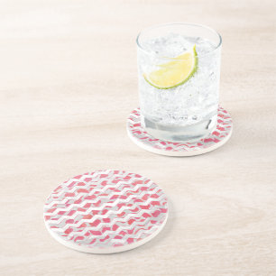 Posavasos ChevronDalmatian rosa y blanco