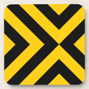 Posavasos Chevrons amarillos y negros