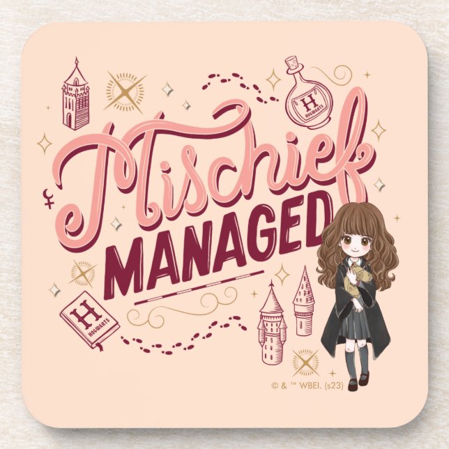 Posavasos Chibi Hermione "Mischief Managed" (Frente)