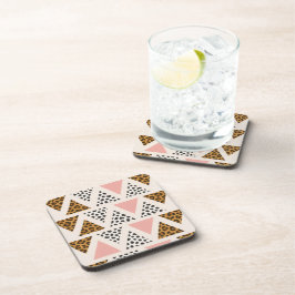 Posavasos Chic Leopard & Pink Triangle Pattern