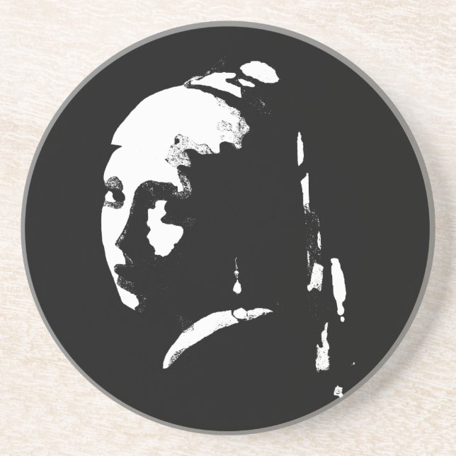 Posavasos Chica abstracto con la montaña rusa Pearring Sands (Frente)