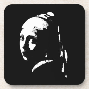 Posavasos Chica abstracto con Pearl Earring