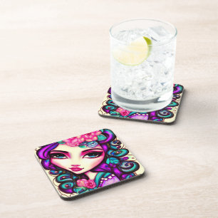 Posavasos Chica astuto artístico