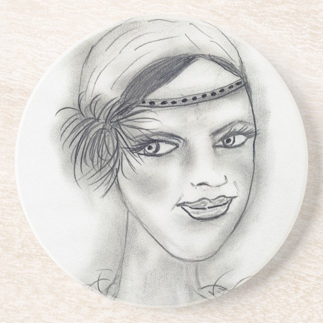 Posavasos Chica de Deco de la venda (Frente)