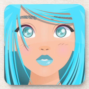 POSAVASOS CHICA DE DIBUJOS ANIMADOS ANIME